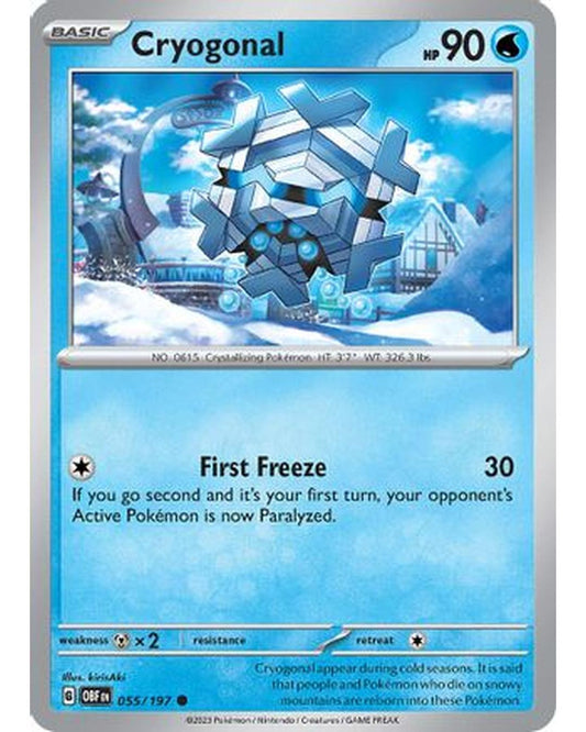 Cryogonal 055/197  SV03 Obsidian Flames - Common