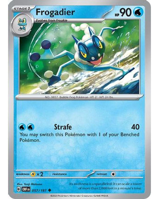 Frogadier 057/197  - Reverse Holofoil SV03 Obsidian Flames - Uncommon
