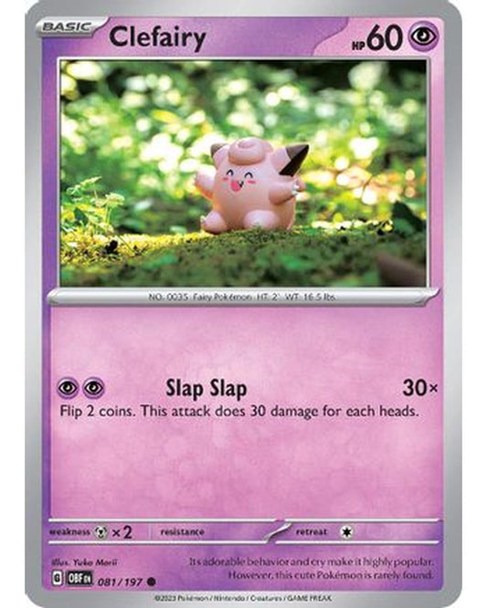 Clefairy 081/197  - Reverse Holofoil SV03 Obsidian Flames - Common