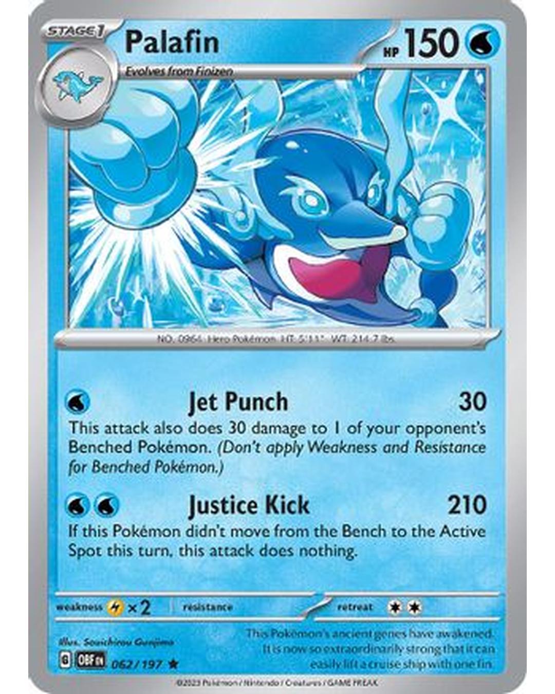 Palafin 062/197  - Holofoil SV03 Obsidian Flames - Rare