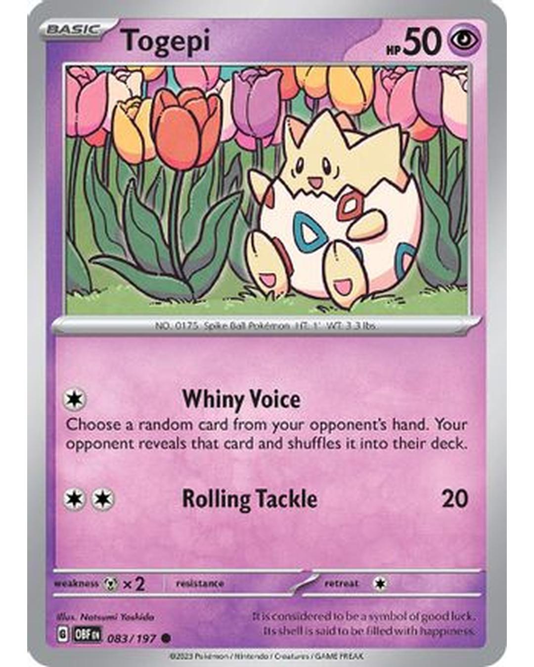 Togepi 083/197  - Reverse Holofoil SV03 Obsidian Flames - Common