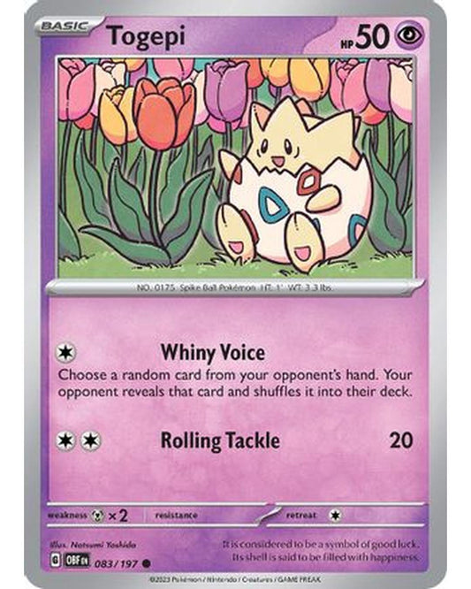 Togepi 083/197  - Reverse Holofoil SV03 Obsidian Flames - Common