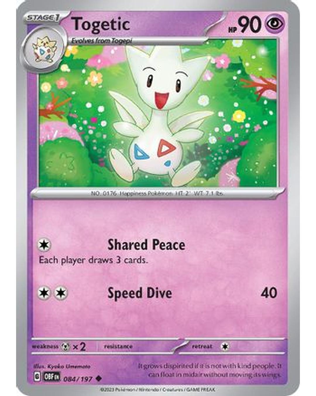 Togetic 084/197  - Reverse Holofoil SV03 Obsidian Flames - Uncommon