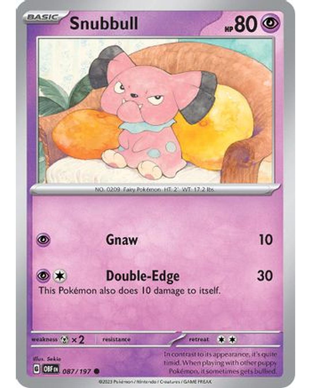 Snubbull 087/197  SV03 Obsidian Flames - Common