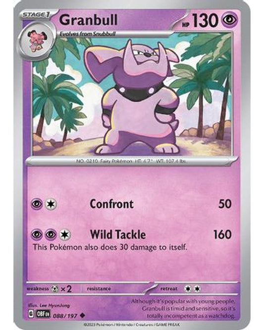 Granbull 088/197  SV03 Obsidian Flames - Uncommon