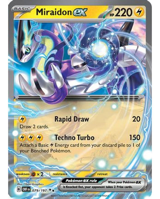Miraidon ex 079/197  - Holofoil SV03 Obsidian Flames - Double Rare