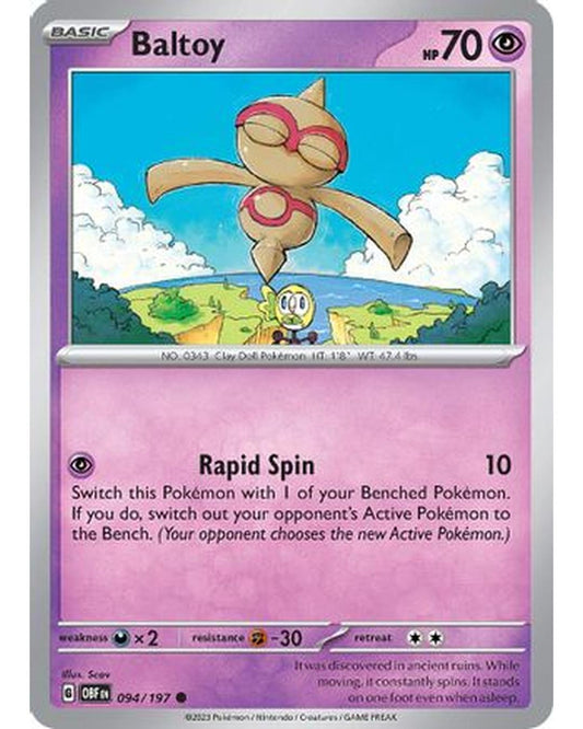 Baltoy 094/197  SV03 Obsidian Flames - Common