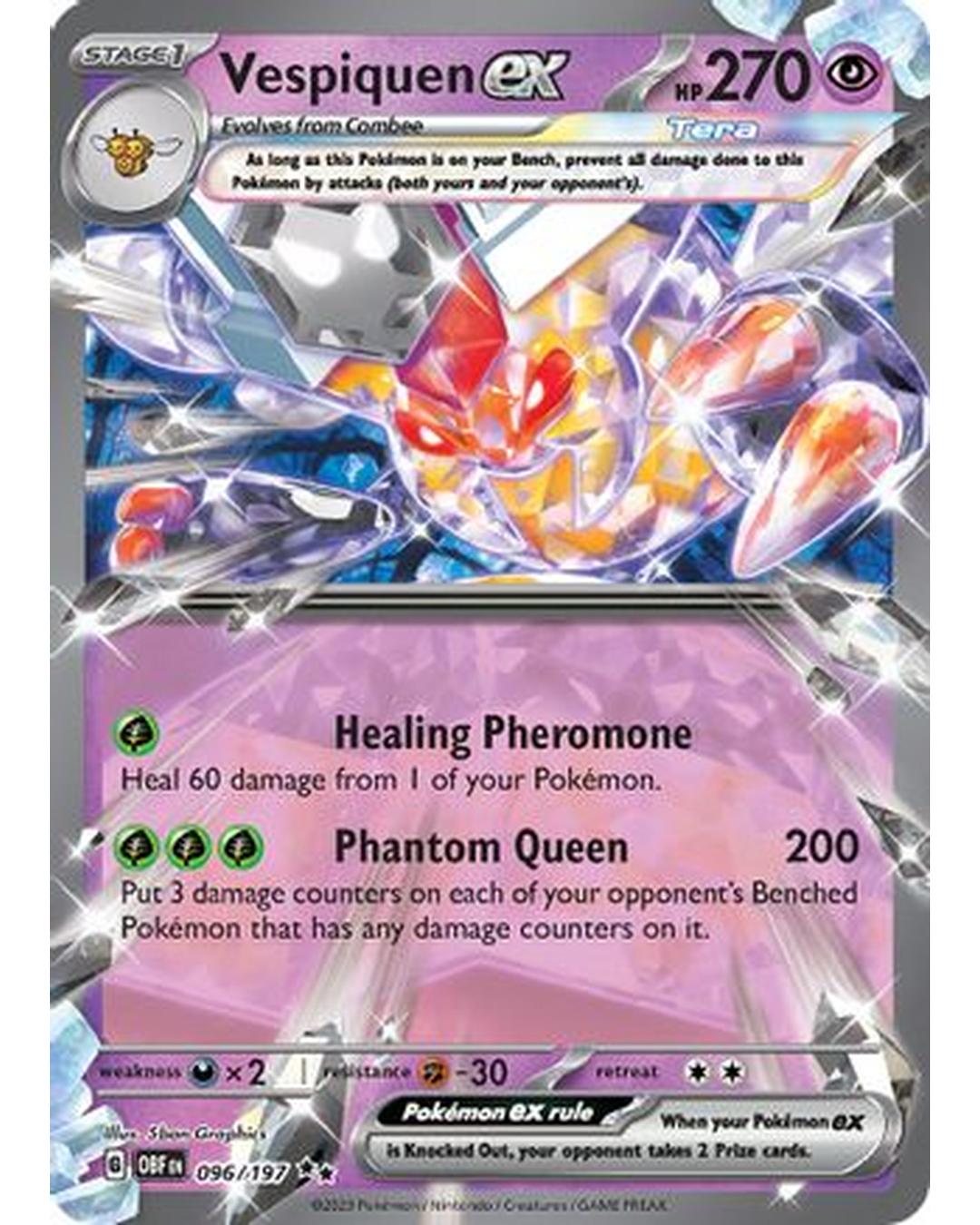 Vespiquen ex 096/197  - Holofoil SV03 Obsidian Flames - Double Rare