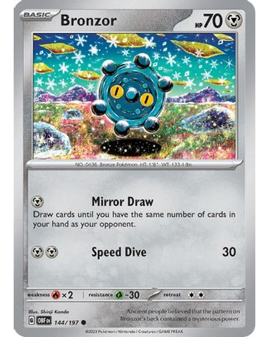 Bronzor 144/197  SV03 Obsidian Flames - Common