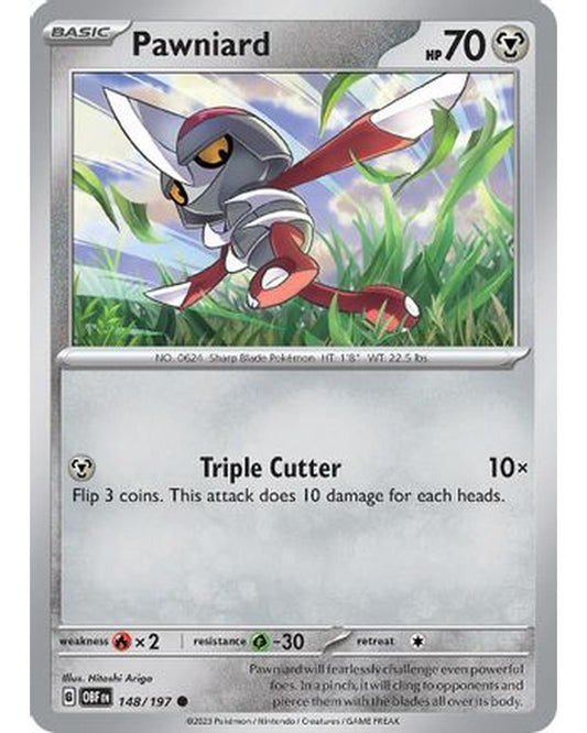 Pawniard 148/197  - Reverse Holofoil SV03 Obsidian Flames - Common