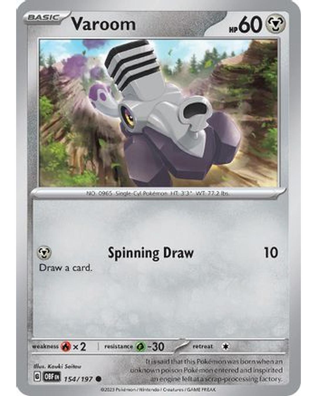 Varoom 154/197  SV03 Obsidian Flames - Common