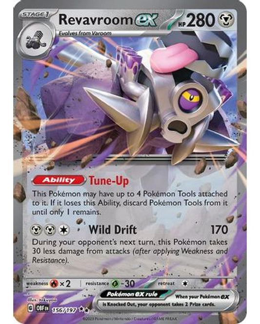Revavroom ex 156/197  - Holofoil SV03 Obsidian Flames - Double Rare