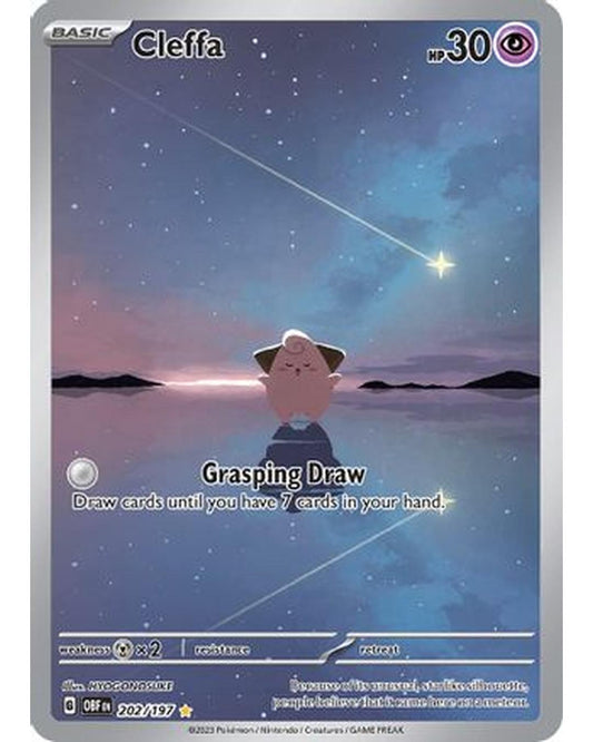 Cleffa 202/197  - Holofoil SV03 Obsidian Flames - Illustration Rare