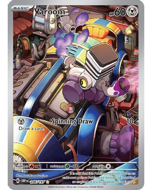 Varoom 206/197  - Holofoil SV03 Obsidian Flames - Illustration Rare