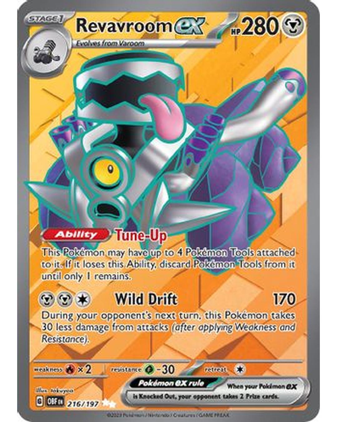 Revavroom ex 216/197  - Holofoil SV03 Obsidian Flames - Ultra Rare