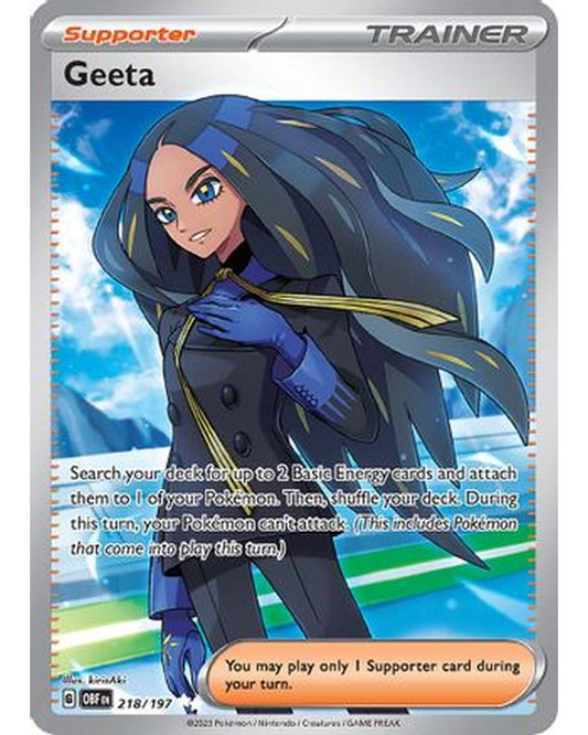 Geeta 218/197  - Holofoil SV03 Obsidian Flames - Ultra Rare
