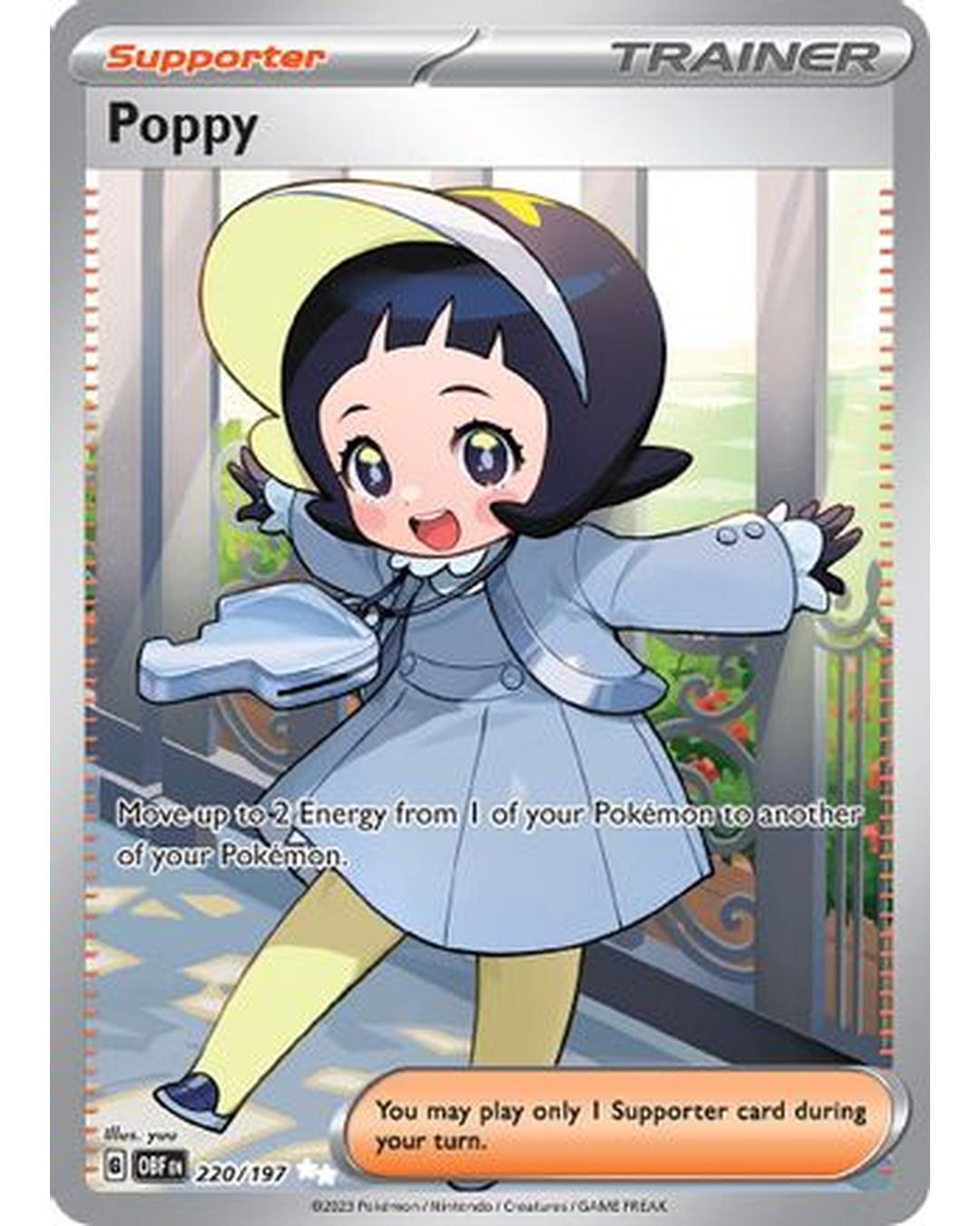 Poppy 220/197  - Holofoil SV03 Obsidian Flames - Ultra Rare