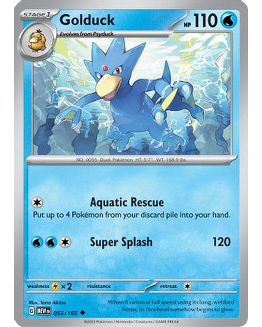 Golduck 055/165  SV Scarlet & Violet 151 - Uncommon