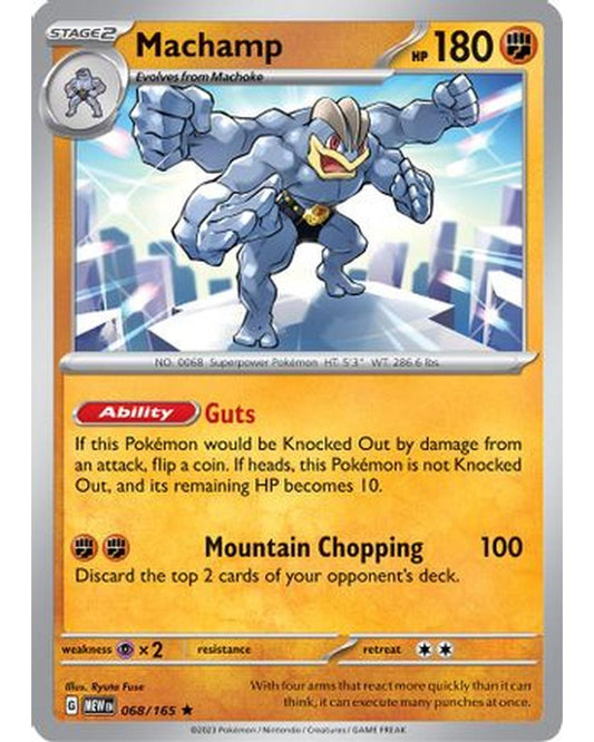 Machamp 068/165  - Holofoil SV Scarlet & Violet 151 - Rare