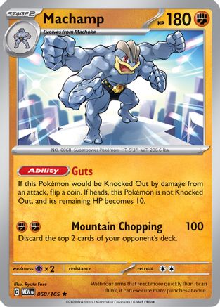 Machamp 068/165  - Reverse Holofoil SV Scarlet & Violet 151 - Rare