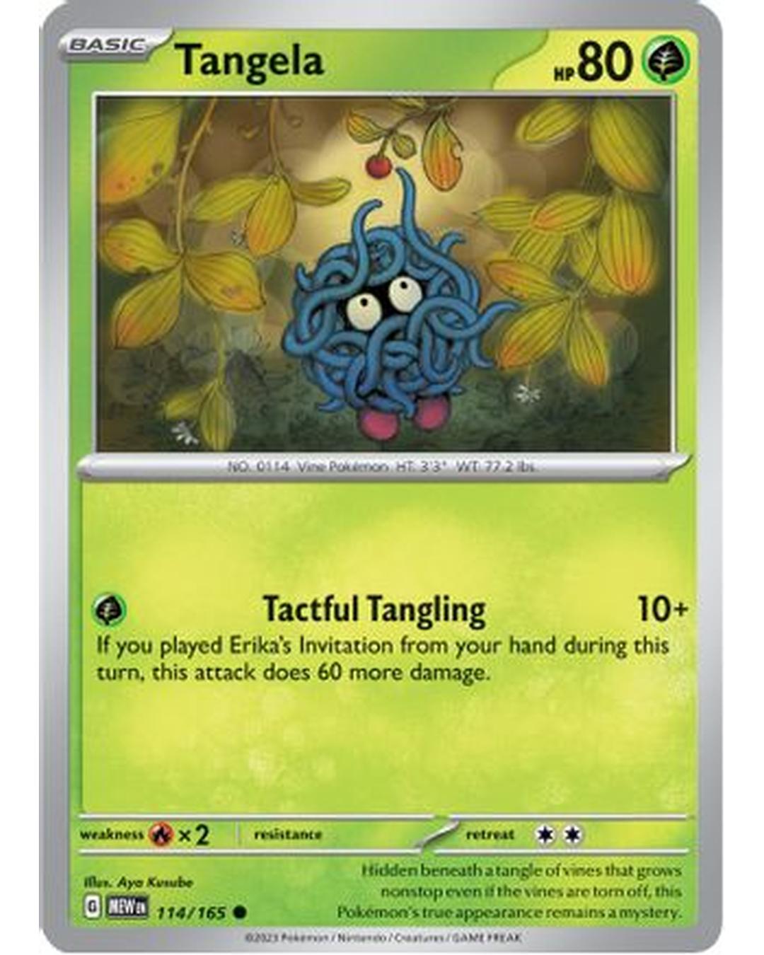 Tangela 114/165  - Reverse Holofoil SV Scarlet & Violet 151 - Common
