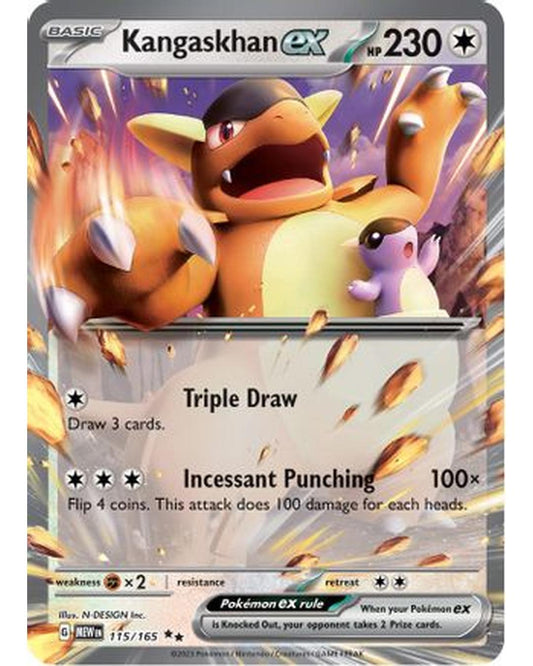 Kangaskhan ex 115/165  - Holofoil SV Scarlet & Violet 151 - Double Rare