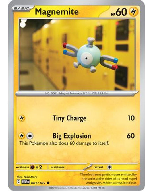 Magnemite 081/165  - Reverse Holofoil SV Scarlet & Violet 151 - Common