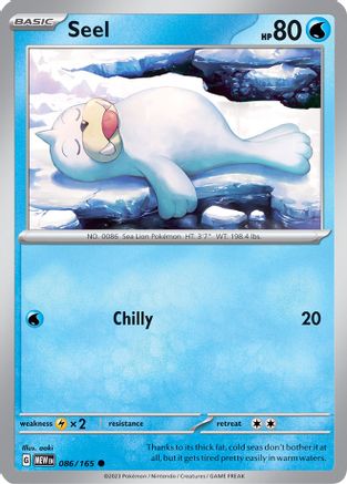 Seel 086/165  - Reverse Holofoil SV Scarlet & Violet 151 - Common