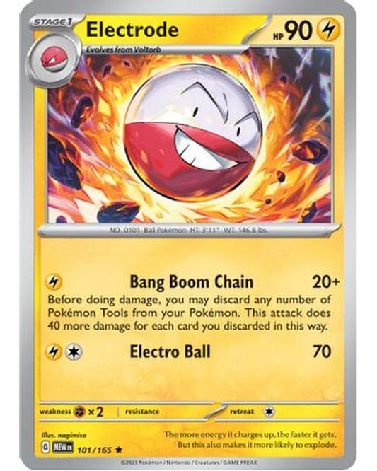 Electrode 101/165  - Holofoil SV Scarlet & Violet 151 - Rare