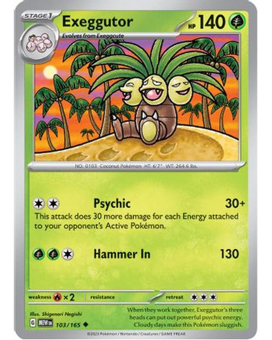 Exeggutor 103/165  SV Scarlet & Violet 151 - Uncommon