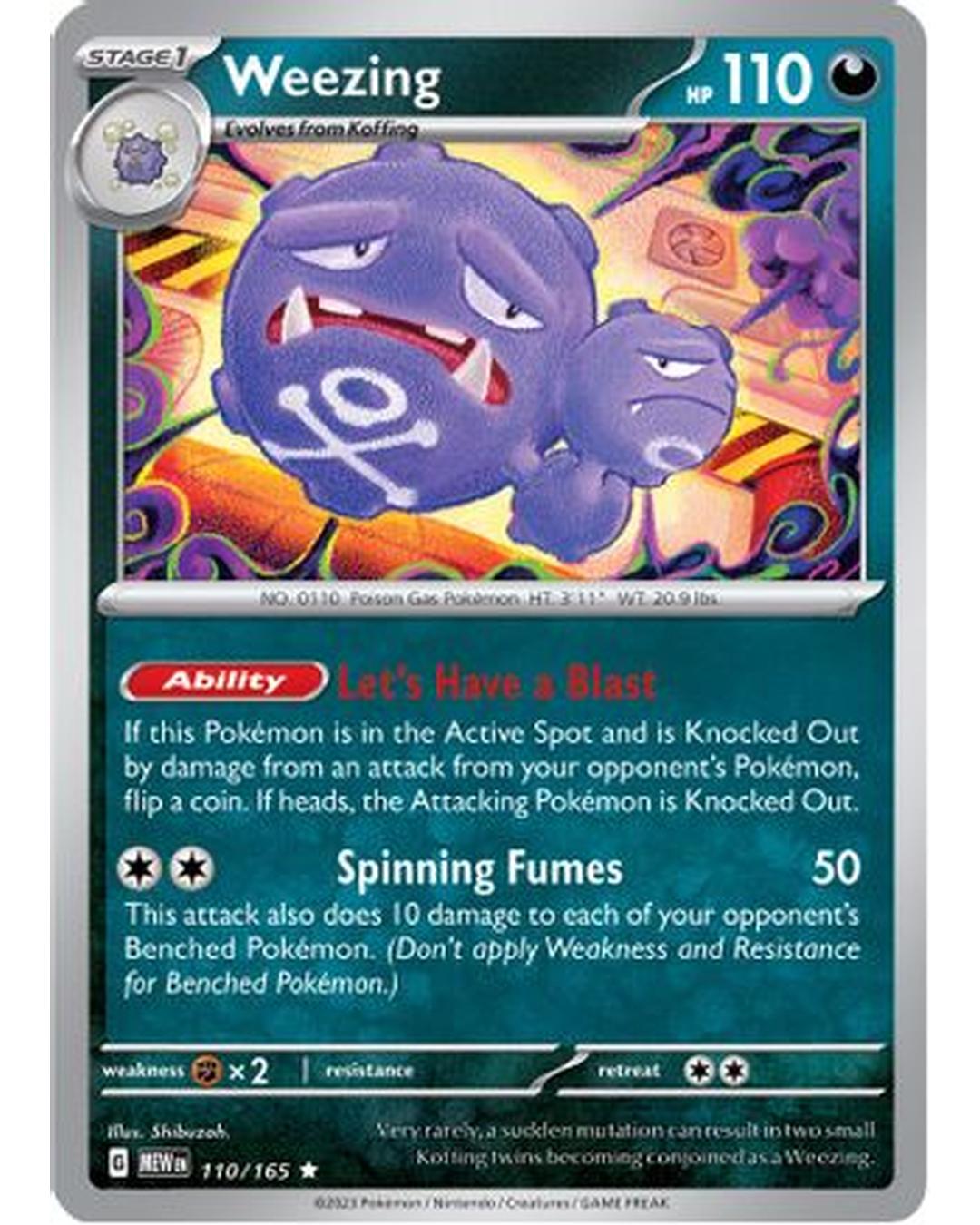 Weezing 110/165  - Holofoil SV Scarlet & Violet 151 - Rare