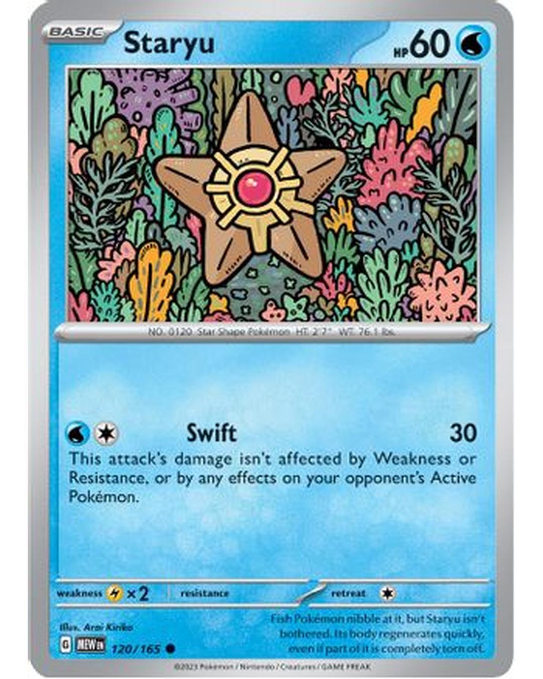 Staryu 120/165  - Reverse Holofoil SV Scarlet & Violet 151 - Common