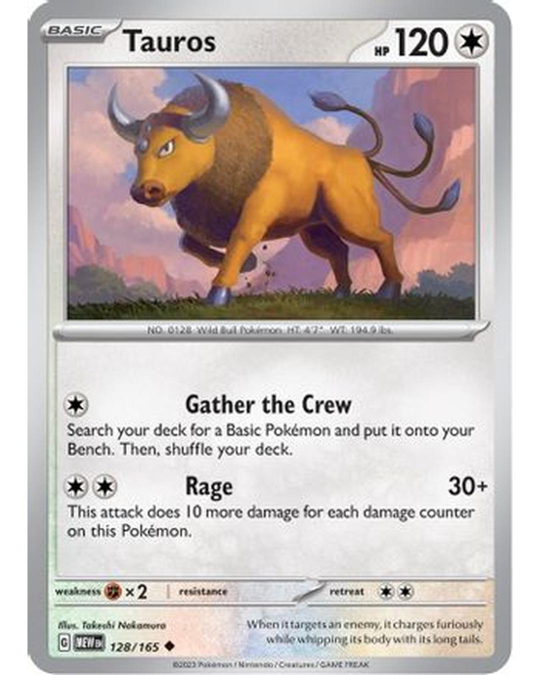 Tauros 128/165  SV Scarlet & Violet 151 - Uncommon