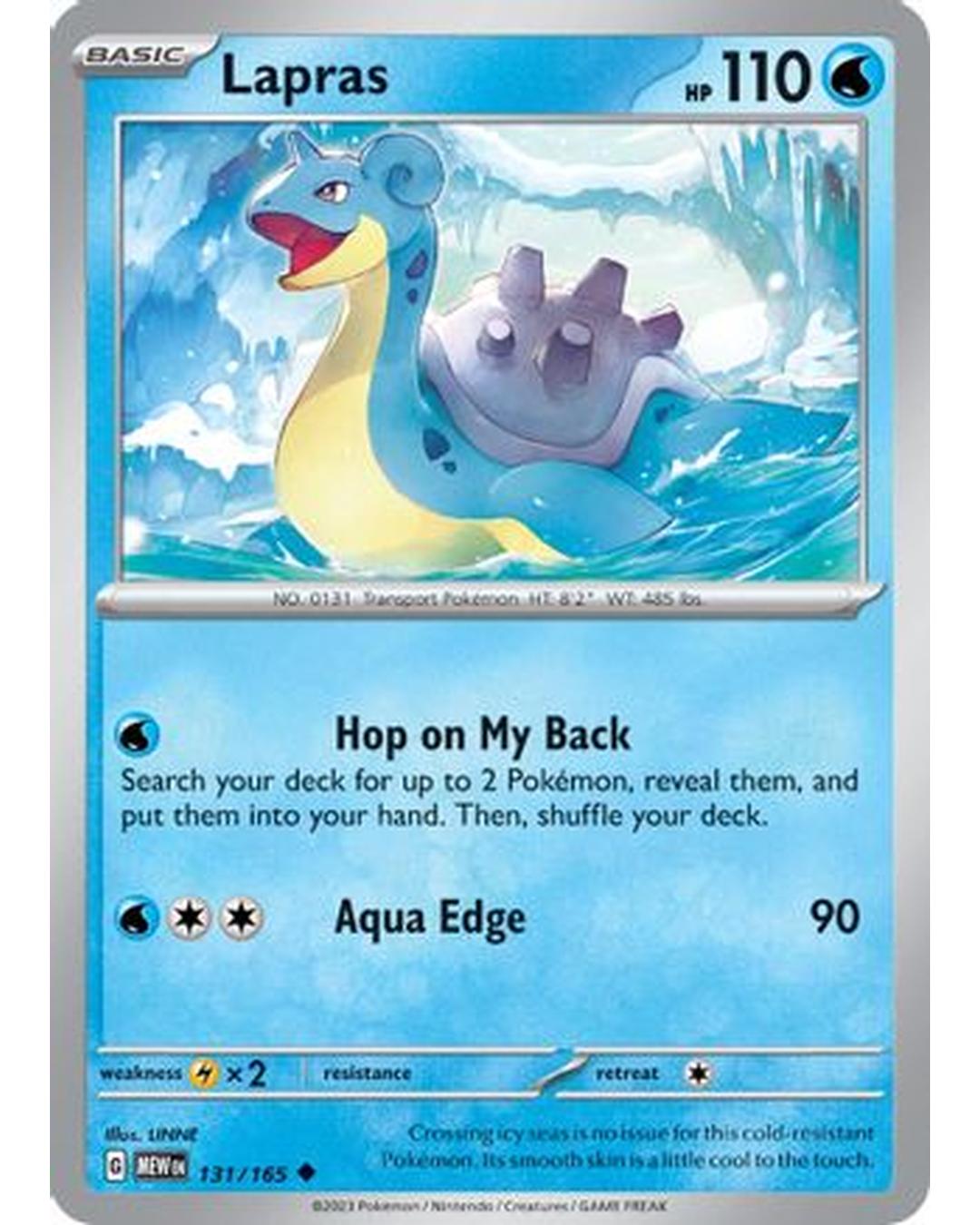 Lapras 131/165  SV Scarlet & Violet 151 - Uncommon