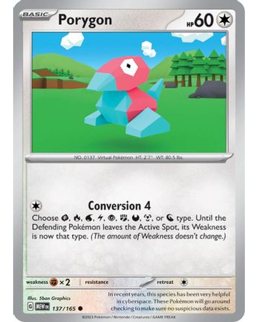 Porygon 137/165  SV Scarlet & Violet 151 - Common