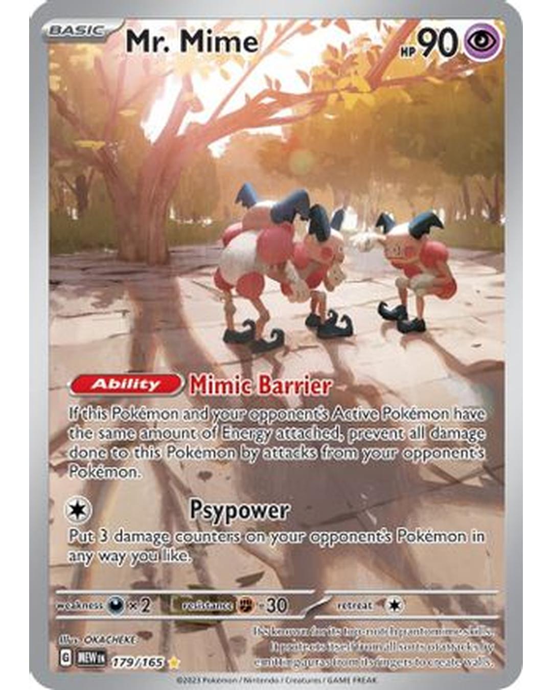Mr. Mime 179/165  - Holofoil SV Scarlet & Violet 151 - Illustration Rare
