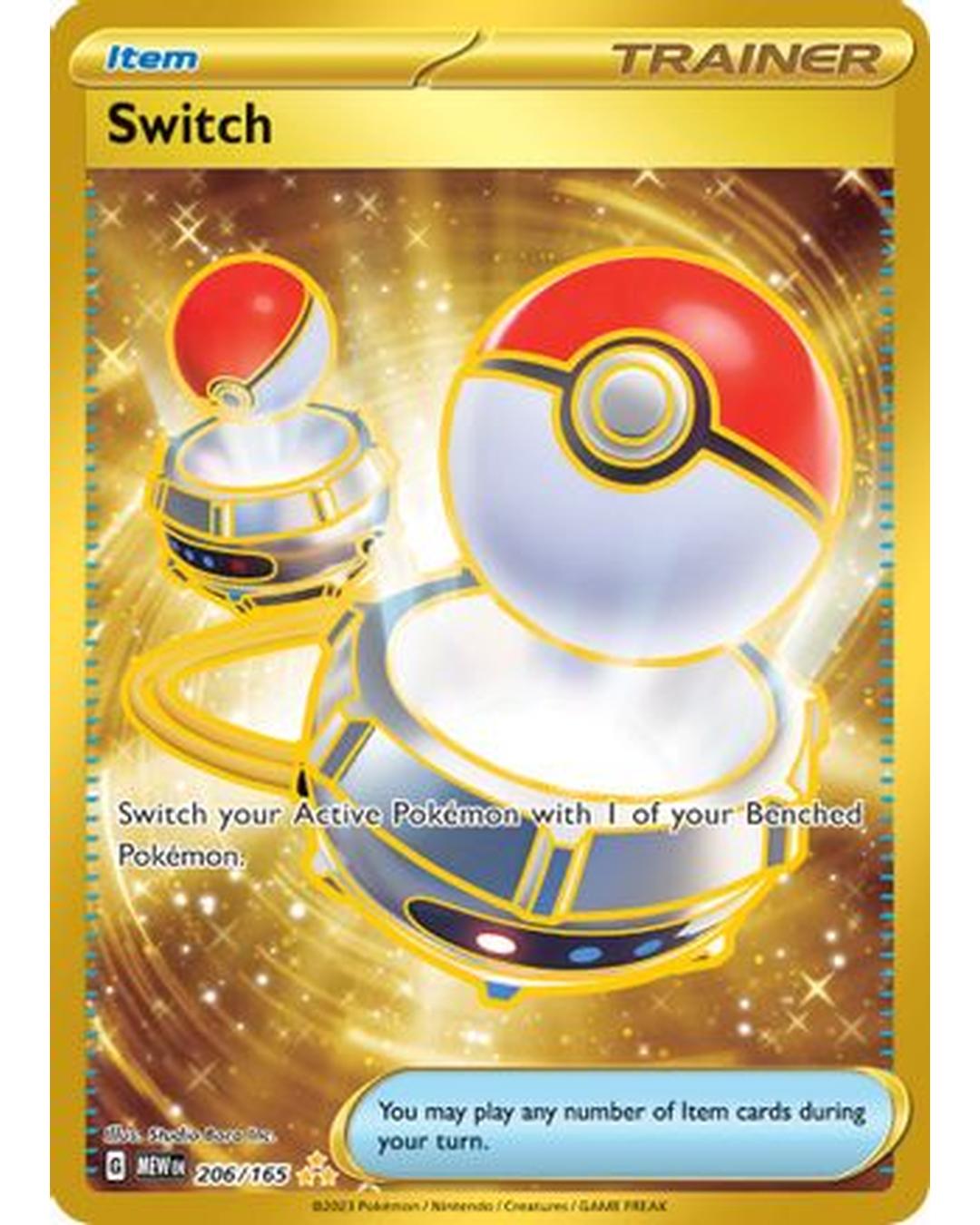 Switch 206/165  - Holofoil SV Scarlet & Violet 151 - Hyper Rare