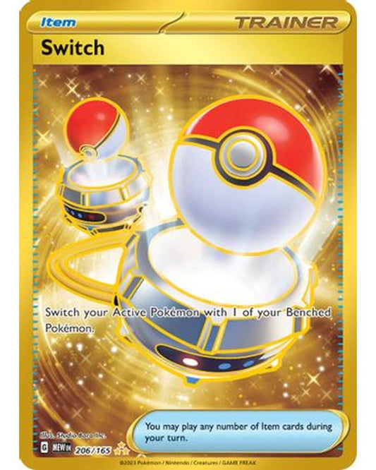 Switch 206/165  - Holofoil SV Scarlet & Violet 151 - Hyper Rare