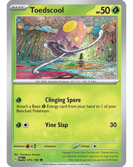 Toedscool 015/182  - Reverse Holofoil SV04 Paradox Rift - Common