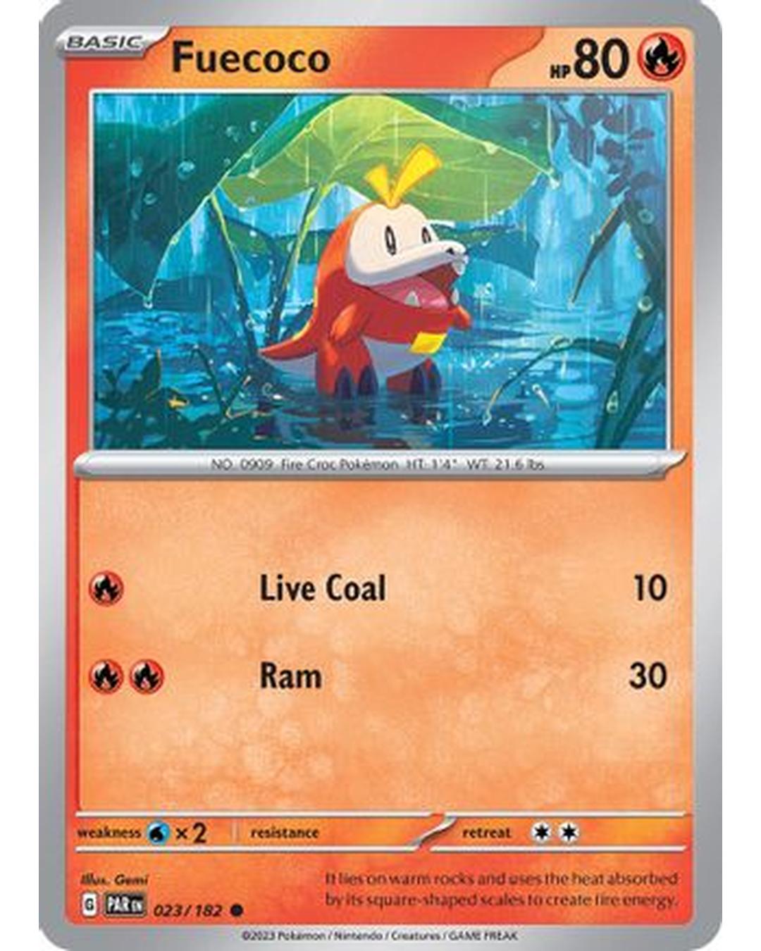 Fuecoco 023/182  - Reverse Holofoil SV04 Paradox Rift - Common