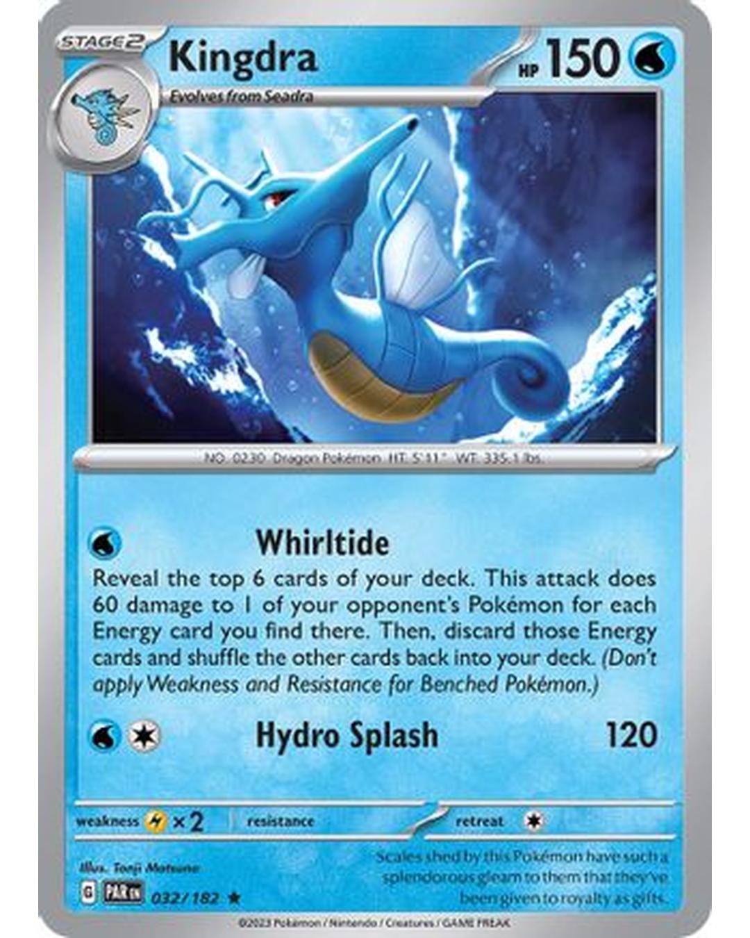 Kingdra 032/182  - Holofoil SV04 Paradox Rift - Rare