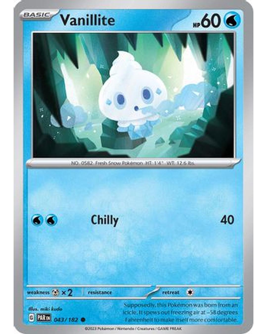 Vanillite 043/182  - Reverse Holofoil SV04 Paradox Rift - Common