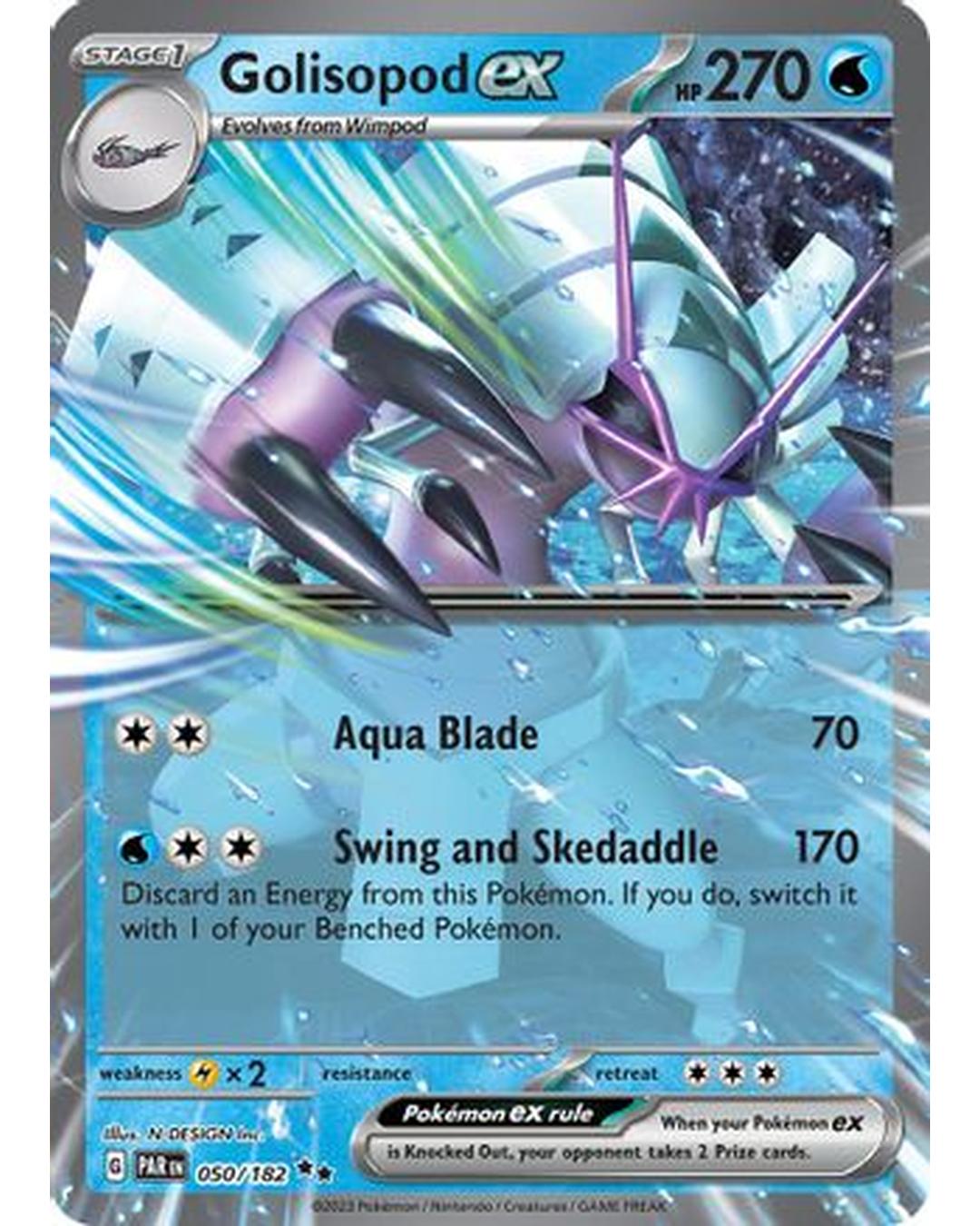 Golisopod ex 050/182  - Holofoil SV04 Paradox Rift - Double Rare