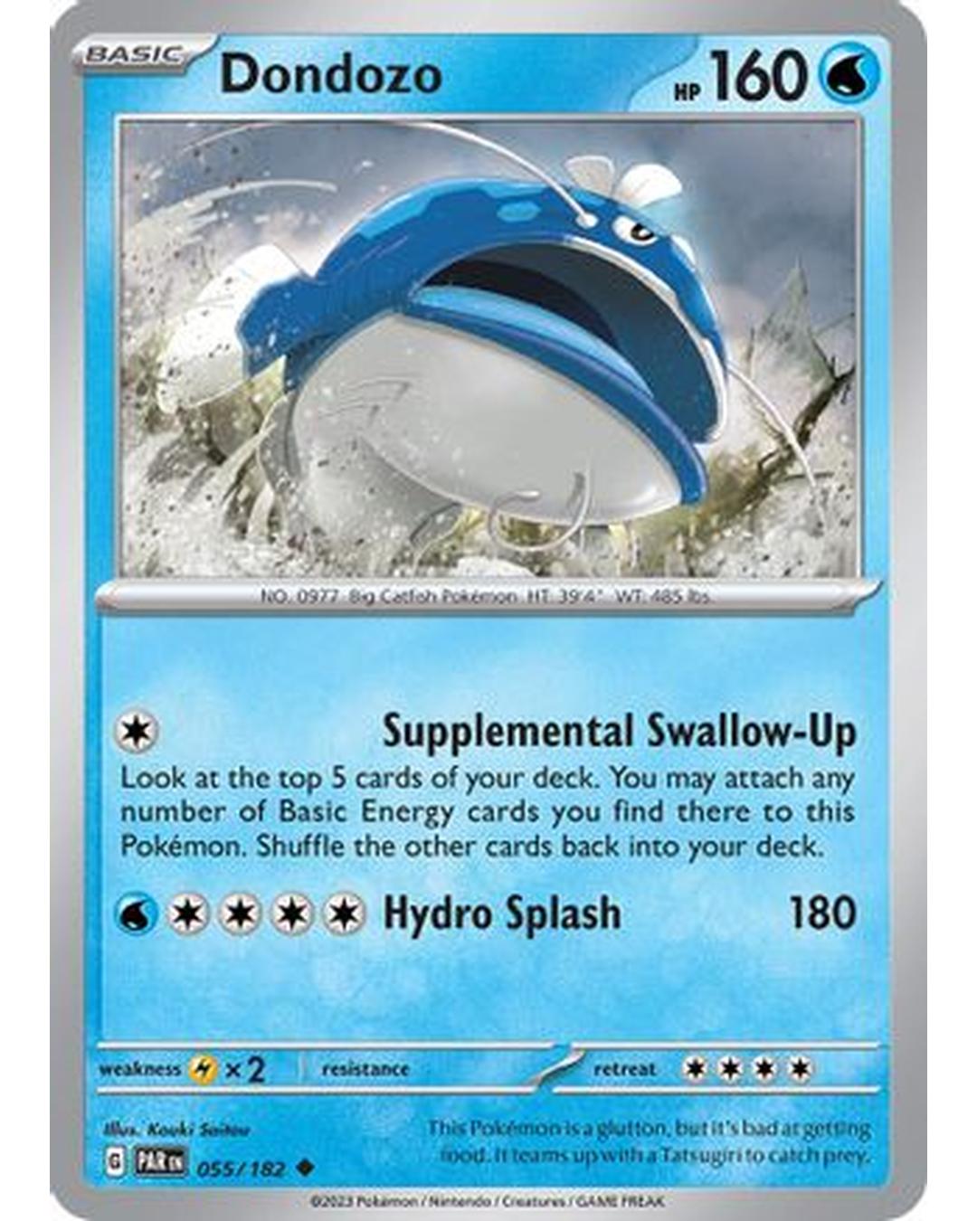 Dondozo 055/182  - Reverse Holofoil SV04 Paradox Rift - Uncommon