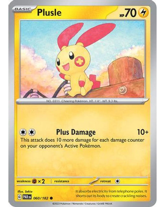 Plusle 060/182  - Reverse Holofoil SV04 Paradox Rift - Common