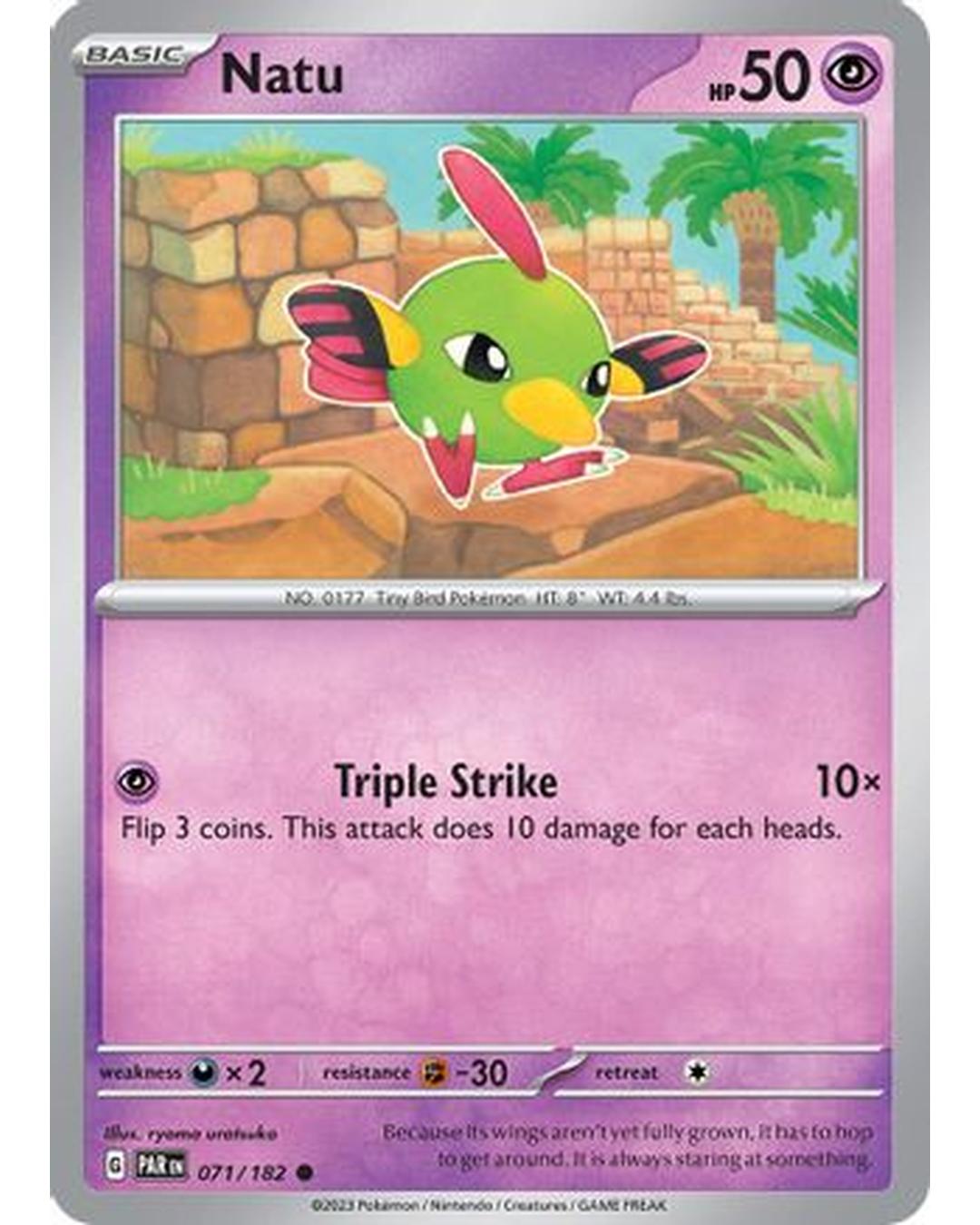 Natu 071/182  - Reverse Holofoil SV04 Paradox Rift - Common