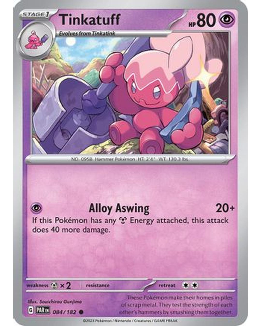 Tinkatuff 084/182  - Reverse Holofoil SV04 Paradox Rift - Common