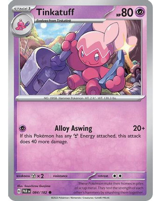 Tinkatuff 084/182  - Reverse Holofoil SV04 Paradox Rift - Common