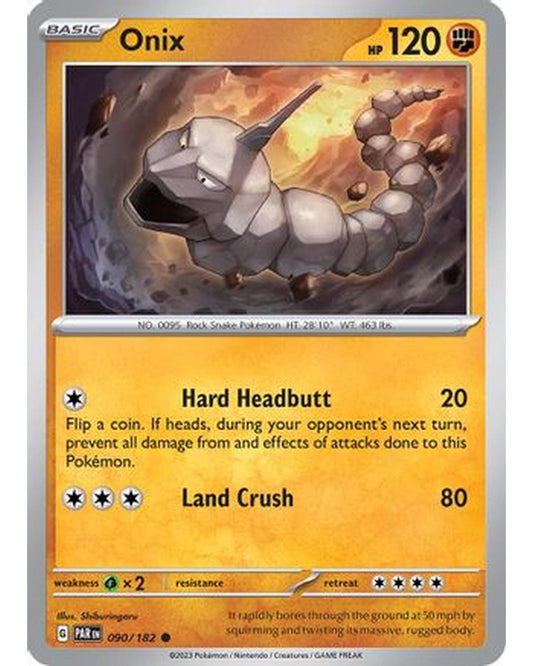 Onix 090/182  - Reverse Holofoil SV04 Paradox Rift - Common
