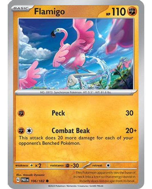 Flamigo 106/182  - Reverse Holofoil SV04 Paradox Rift - Common